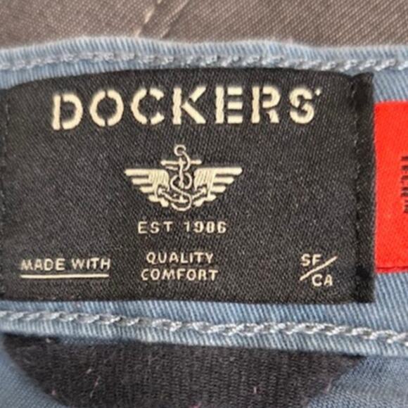 Dockers Blue Straight Fit Pants Men’s Size 44 Cotton Blend - Picture 8 of 11